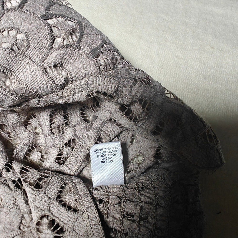 Zenana Floral Lace Bralette Ash Mocha Longline Removable Pads boho 3X - Picture 9 of 10